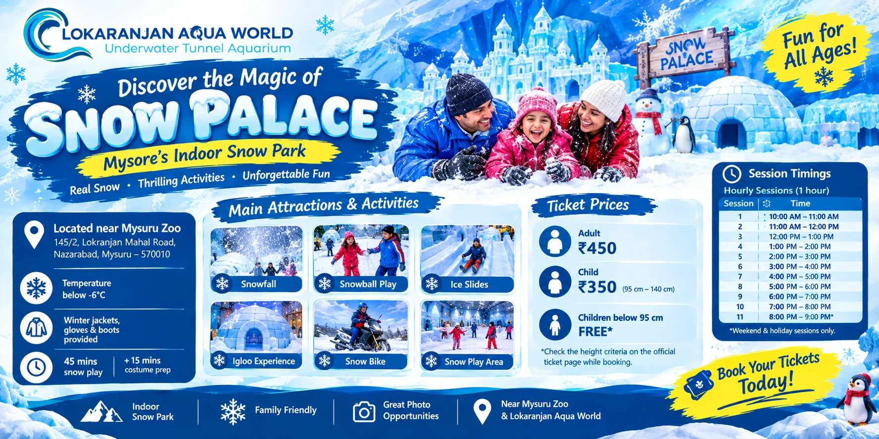 What Is Snow Palace in Mysore, and What Are the Main Attractions Inside?